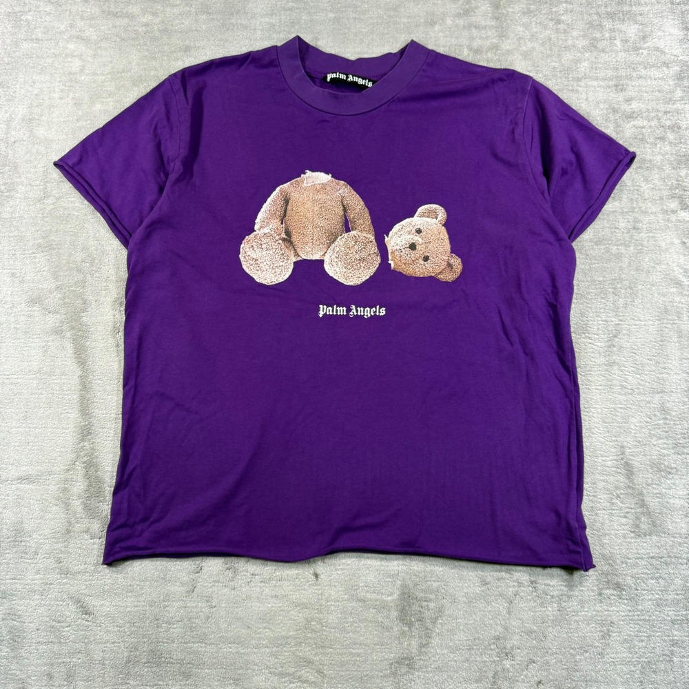 Palm Angels Kill the Bear Shirt Mens Medium Purple Graphic Designer Streetwear